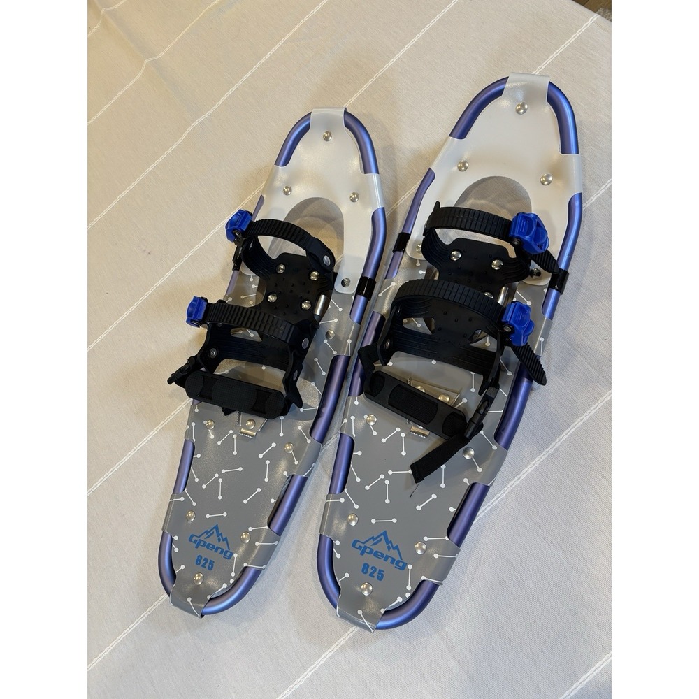 Gpeng 825 Snowshoes 25" All Terrain Light Aluminum Purple Gray Winter Hiking Men
